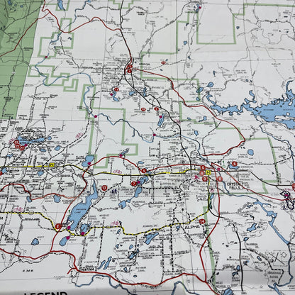 1990s Iron County Michigan Travel Guide and Fold Out Map TH9-TM2