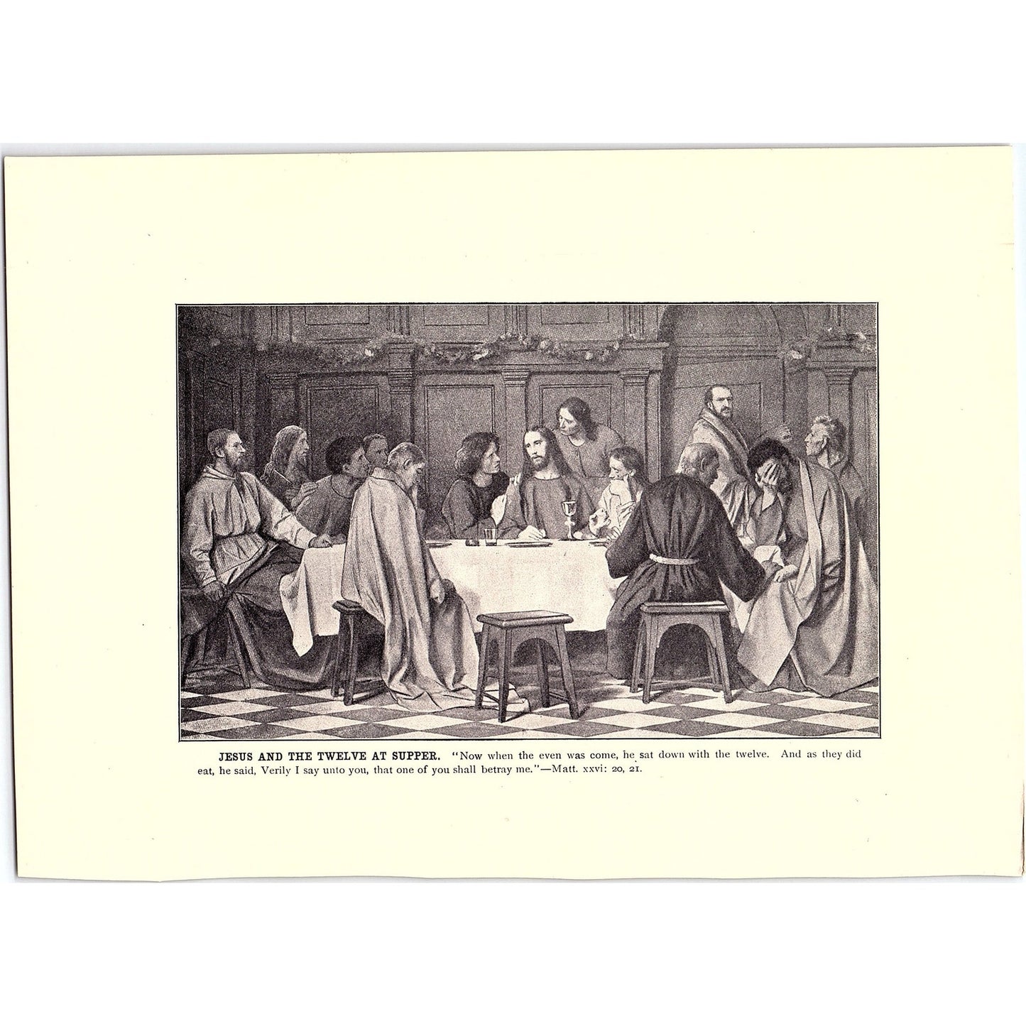 John The Baptist Accuses Herod Vintage Art Print 6x9 V12