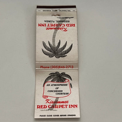 Kissimmee Red Carpet Inn Florida Vintage Matchbook TB6-MB2-14
