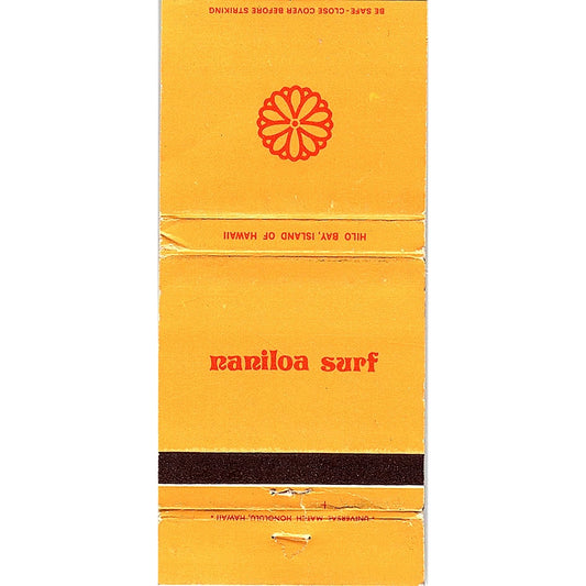 Naniloa Surf Interisland Resorts Hawaii Vintage Matchbook TB6-MB2-12