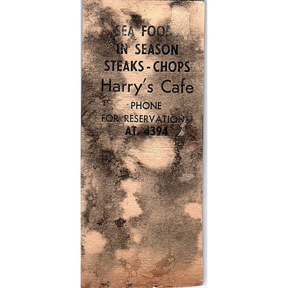 Harry's Cafe 11th & Nicollet Minneapolis MN Vintage Matchbook Cover SC7-Y2