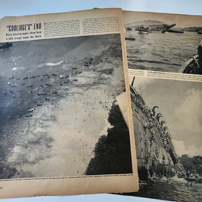 Sinking of US Army Transport President Coolidge 2 Pages 1940s WWII Article V30-1