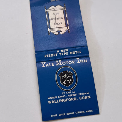 Yale Motor Inn Wallingford CT Vintage Matchbook Cover MM3-3