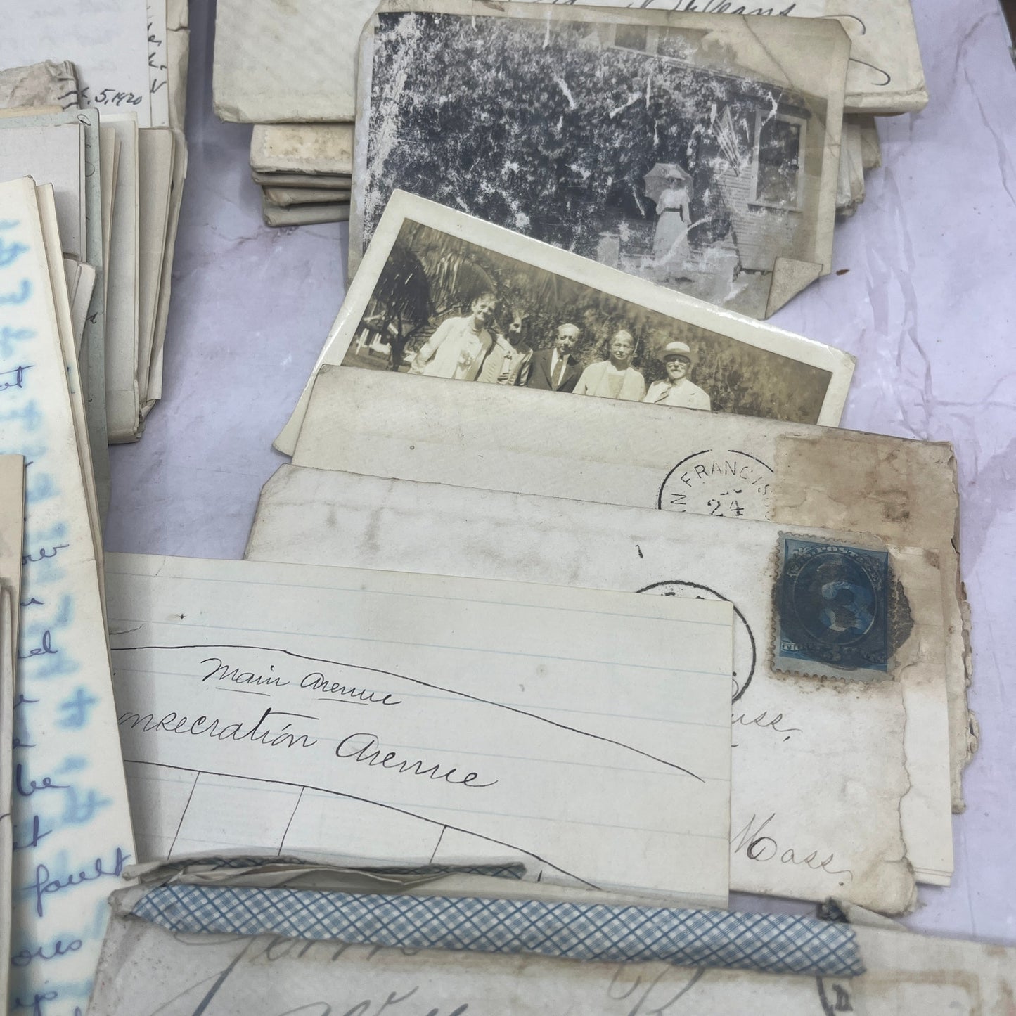 1870-1920s Genealogy Lot Willis R. Russ, Gladys Russ Boston Family Letters TH2