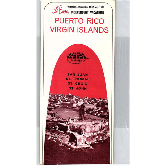 1968 Puerto Rico Virgin Islands Le Beau Vacations Travel Brochure TH2-TB2