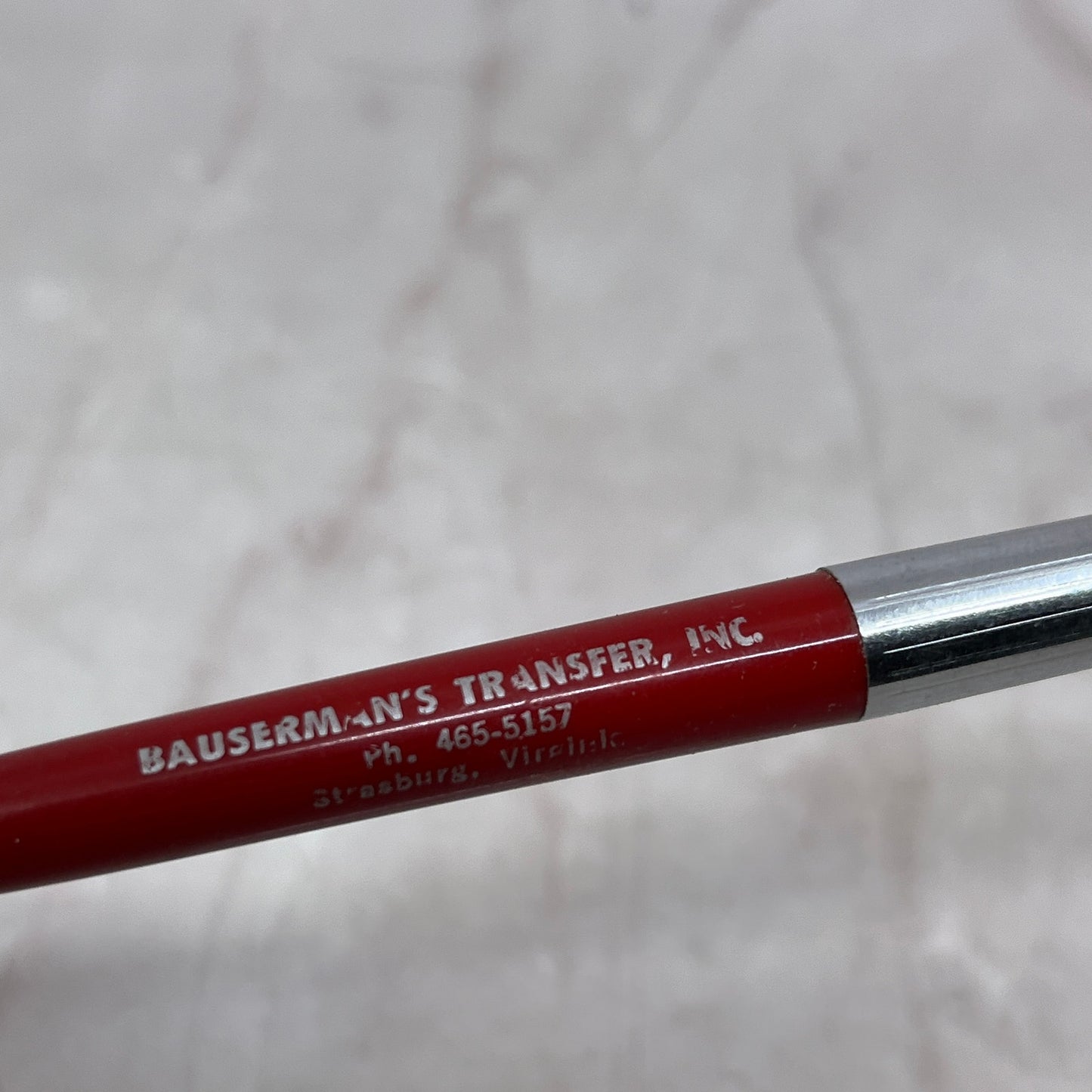 Bauserman's Transfer Inc Strasburg VA Advertising Vintage Ballpoint Pen SF4-P1