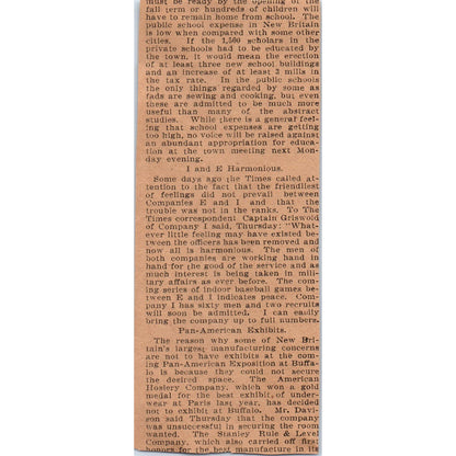 New York, New Haven and Hartford Railroad Timetables Hartford 1901 Ad AD8-H3