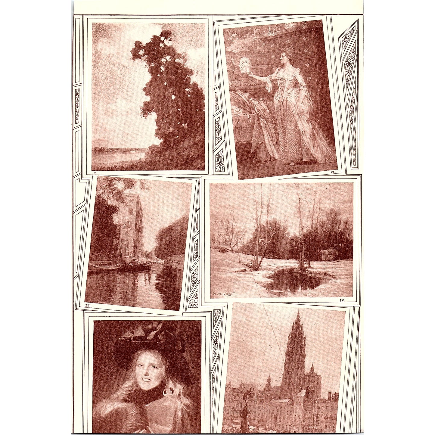 Portrait in Black - Irving R Wiles Lithograph Vintage Art Print 5x8 V5