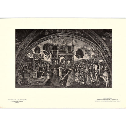 The Dispute of St. Catherine - Pinturicchio - 1904 Litho Art Print AF5-1