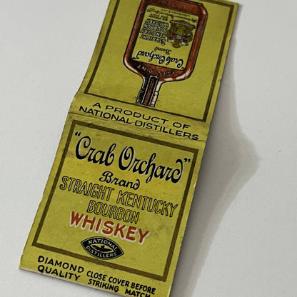 Crab Orchard Kentucky Bourbon Whiskey Vintage Matchbook Cover TB6-MB1-12