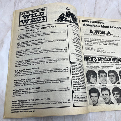 1979 June Oldtimers Wild West Bonanza Treasure Search Magazine Apache Pass M18
