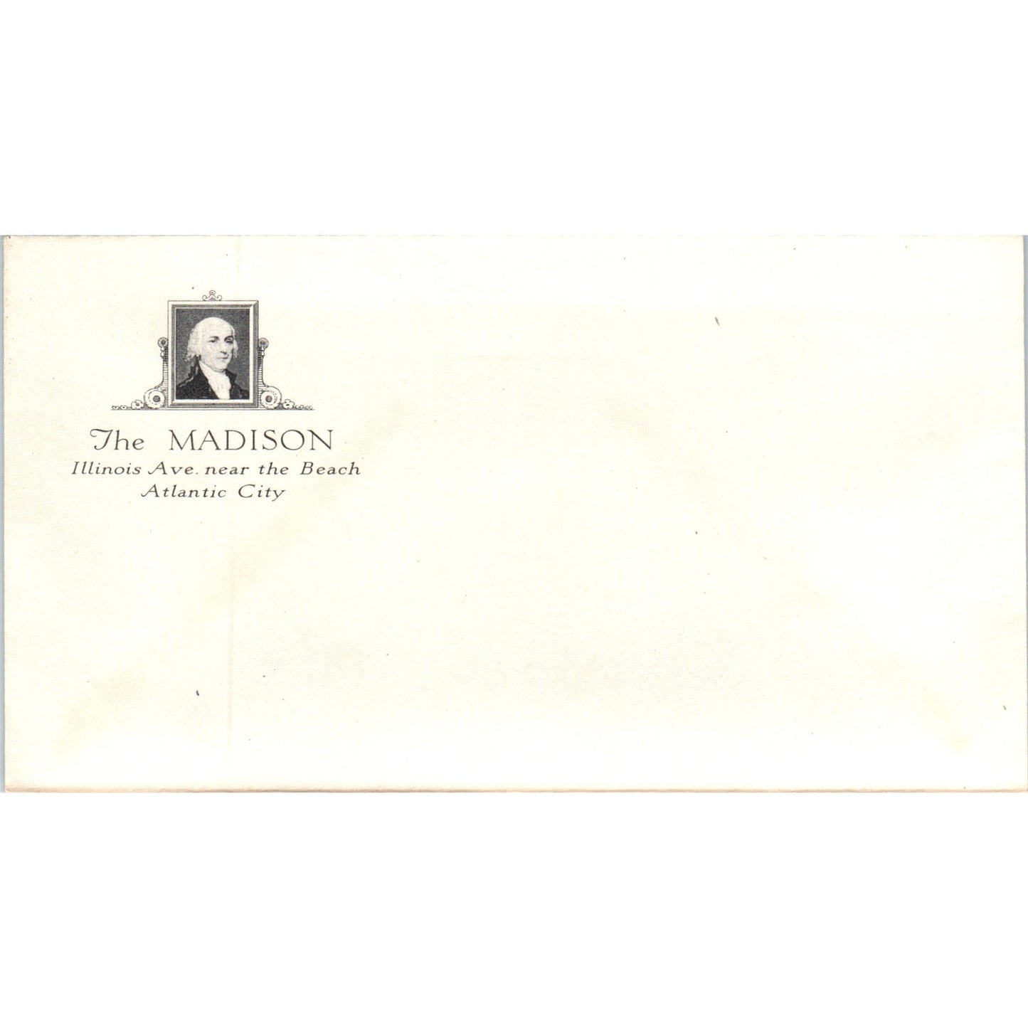 The Madison Hotel Atlantic City New Jersey Antique Envelope AD8-R4