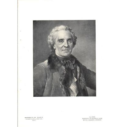Portrait of Marshal Saxe - La Tour c1905 Art Print D14