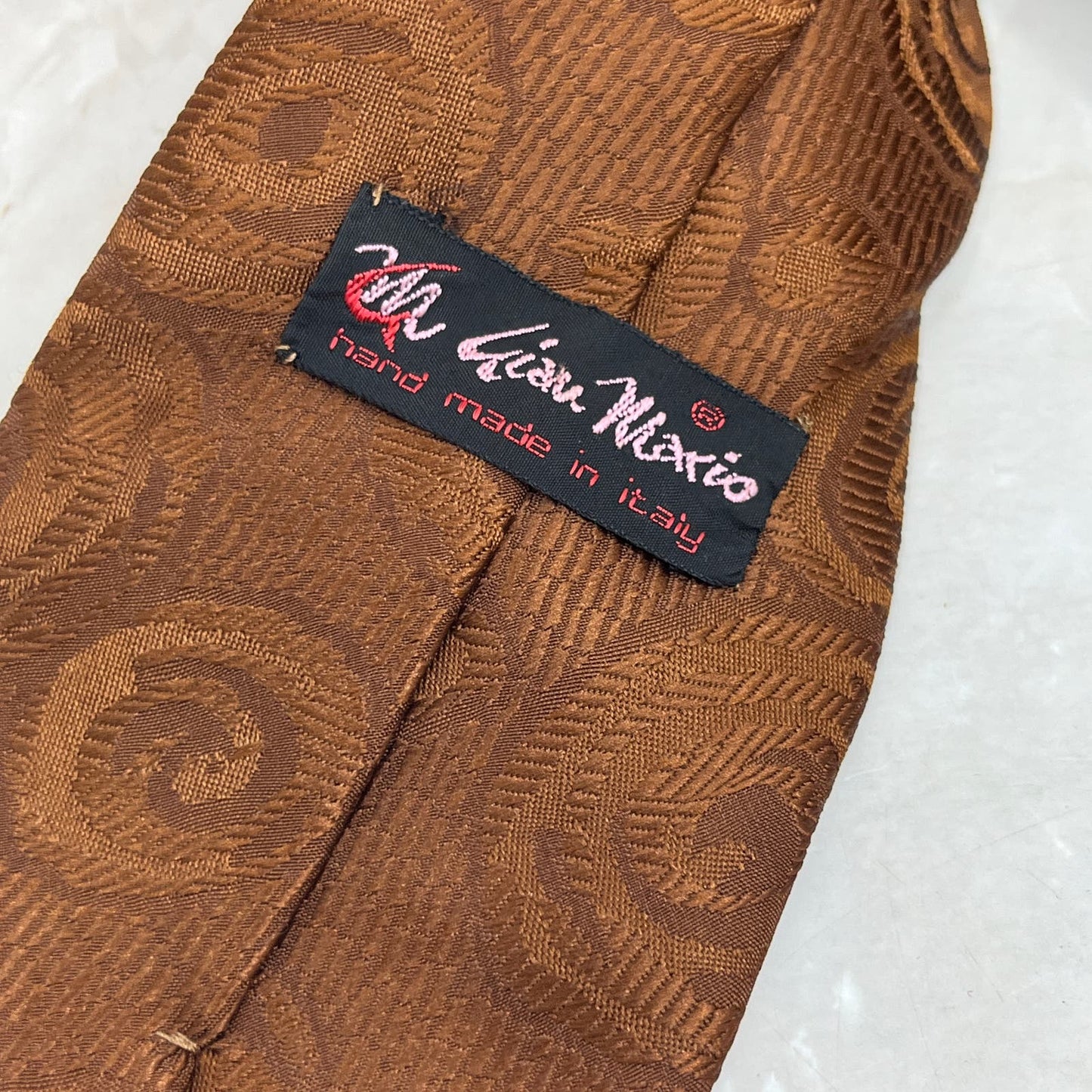 Retro Men's Giau Mario Italy Brown Necktie Tie TJ4-T2