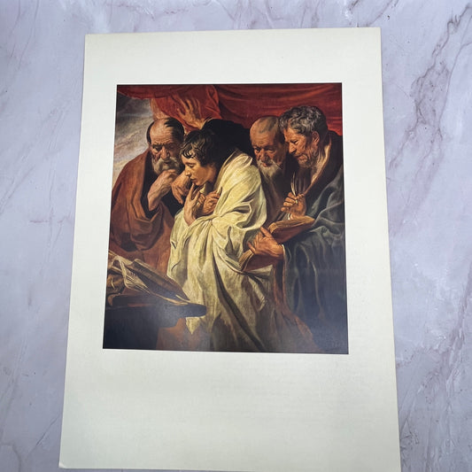 The Four Evangelists Jacob Jordaens Lithograph Vintage 10x14" Art Print V21