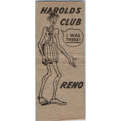 Harolds Club Reno Nevada Vintage Matchbook Cover SD2-Y2