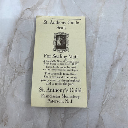 Vintage Book of St. Anthony Guide Seals For Sealing Mail Paterson NJ TI8-S6