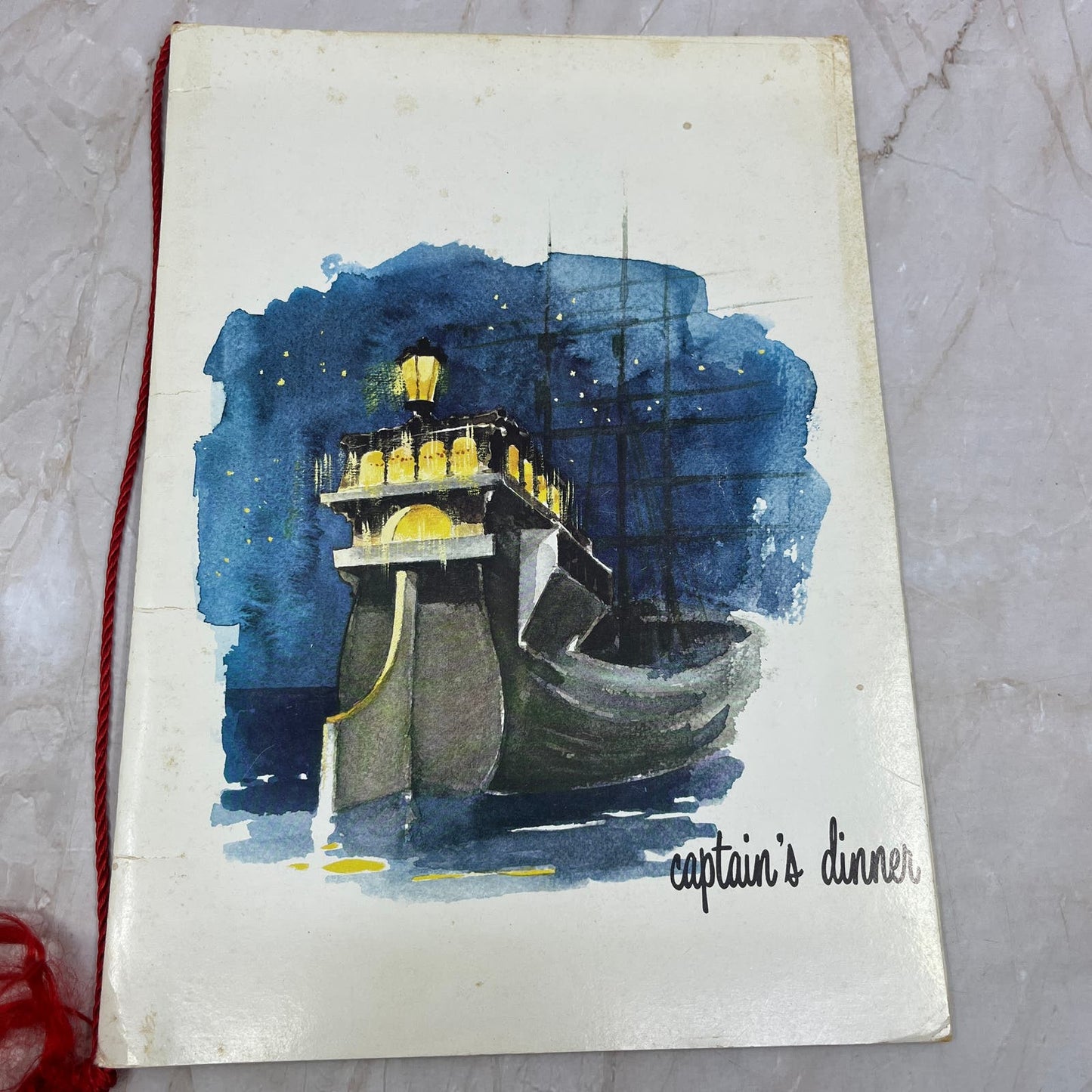 1981 TSS Fairwind Cruise Farewell Dinner Menu Cpt. Rodolfo Potenzoni TI8-S7