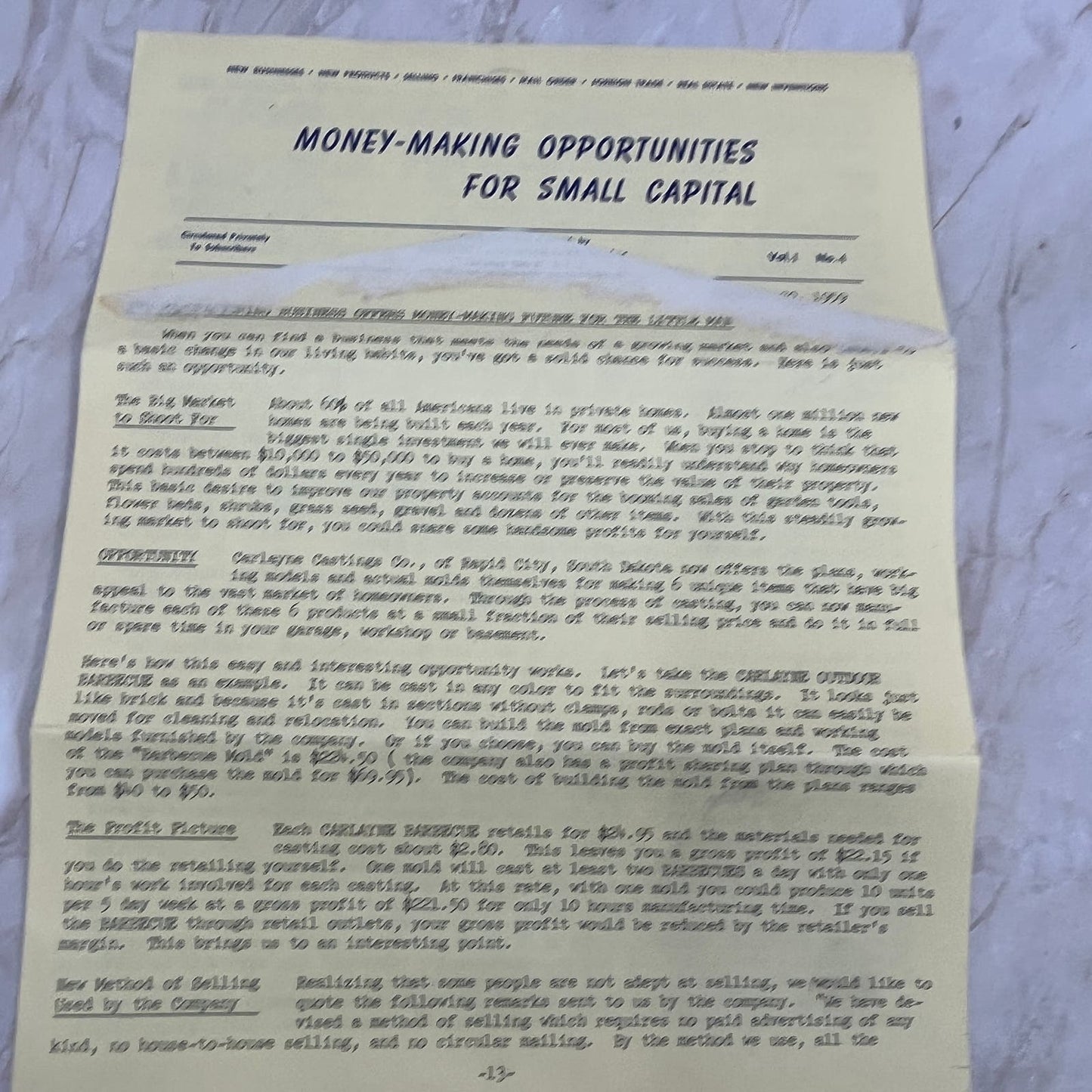 1959 Lot of Get Rich Quick Money Making Opportunity Junk Mail AE3