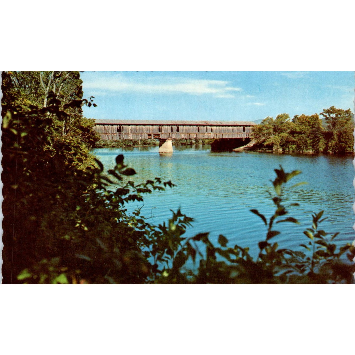 Mt. Orne Bridge #30 Connecticut River Lancaster NH Covered Bridge Postcard PC4
