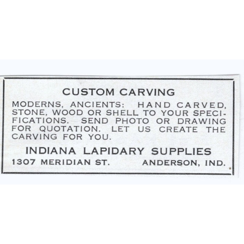 Indiana Lapidary Supplies Anderson Indiana 1964 Magazine Ad AK6-S4