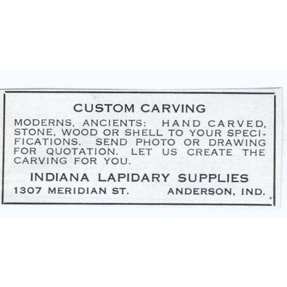Indiana Lapidary Supplies Anderson Indiana 1964 Magazine Ad AK6-S4