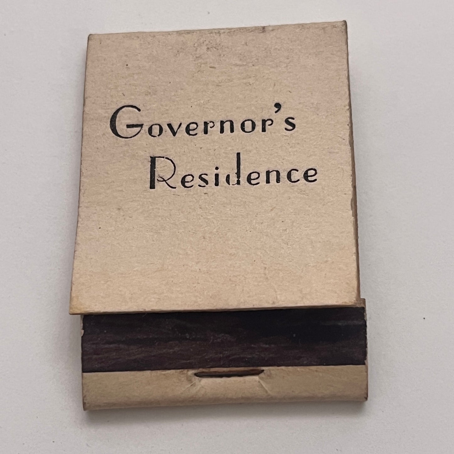 Governor's Residence Monogrammed Hartford CT Vintage Matchbook Cover TB8-MB-2