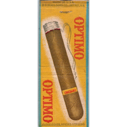 Optimo Cigars Vintage Matchbook Cover SF4-Y8