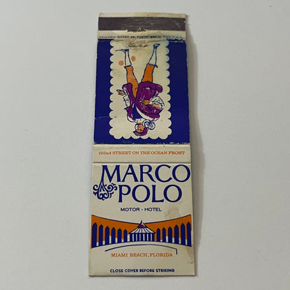 Marco Polo Motor Hotel Miami Beach FL Vintage Matchbook Cover TB6-MB2-5