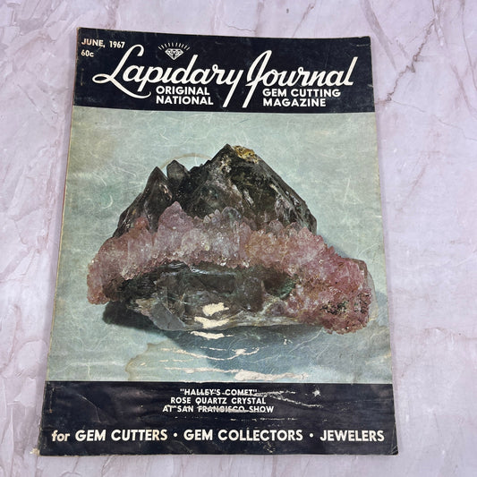 Halley's Comet Rose Quartz Crystal San Francisco - Lapidary Journal Jun 1967 M25