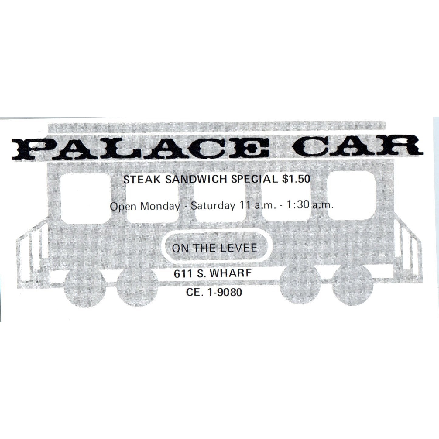 Palace Car Restaurant S. Wharf Levee St. Louis 1971 Magazine Ad AD8-H4