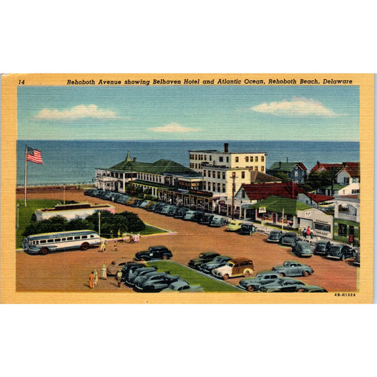 The Belhaven Hotel at Rehoboth Beach Delaware Vintage Postcard PE6