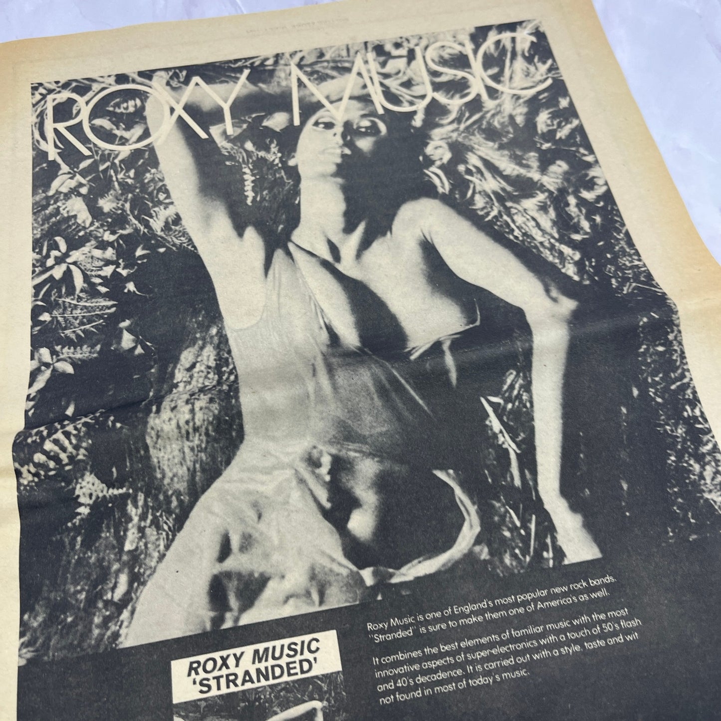 Roxy Music - Stranded ATCO 11x14.5" 1974 Ad V14-2