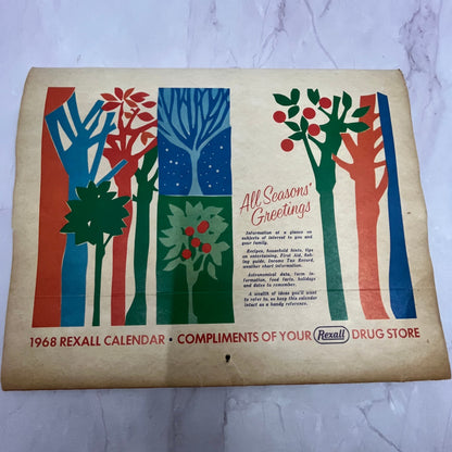 1968 Bill Scrimgeour Rexall Drugs Calendar Lester Prairie MN V23