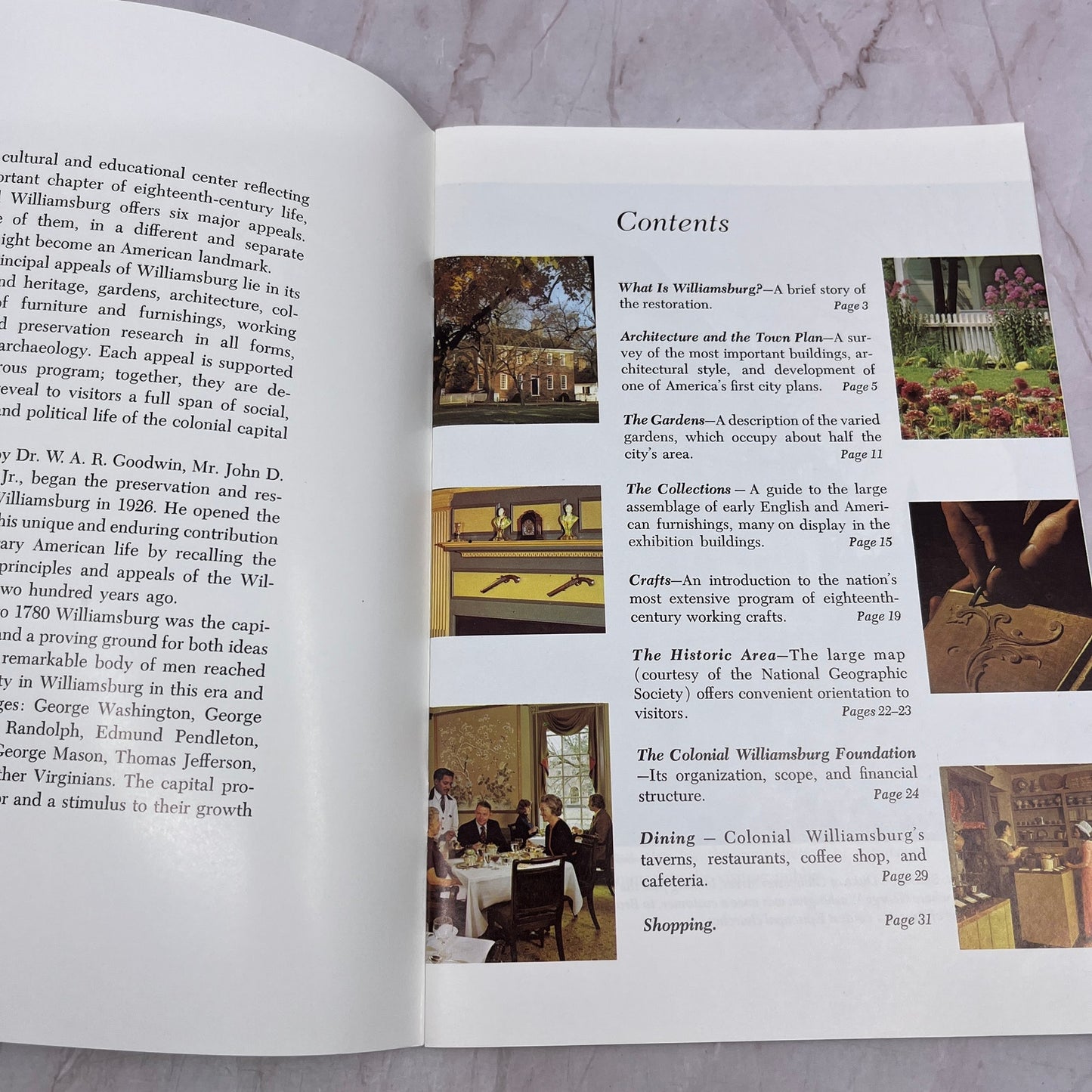 1976 America's Williamsburg Virginia Tourist Guide Souvenir Book L4-2