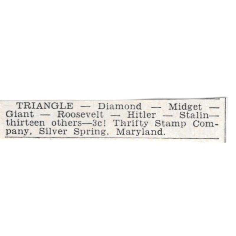 Thrifty Stamp Company, Silver Spring Maryland 1955 Ad AG1-S9