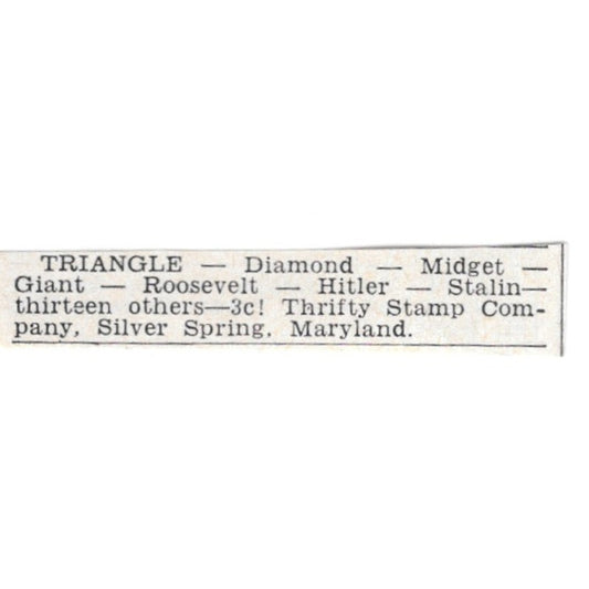 Thrifty Stamp Company, Silver Spring Maryland 1955 Ad AG1-S9