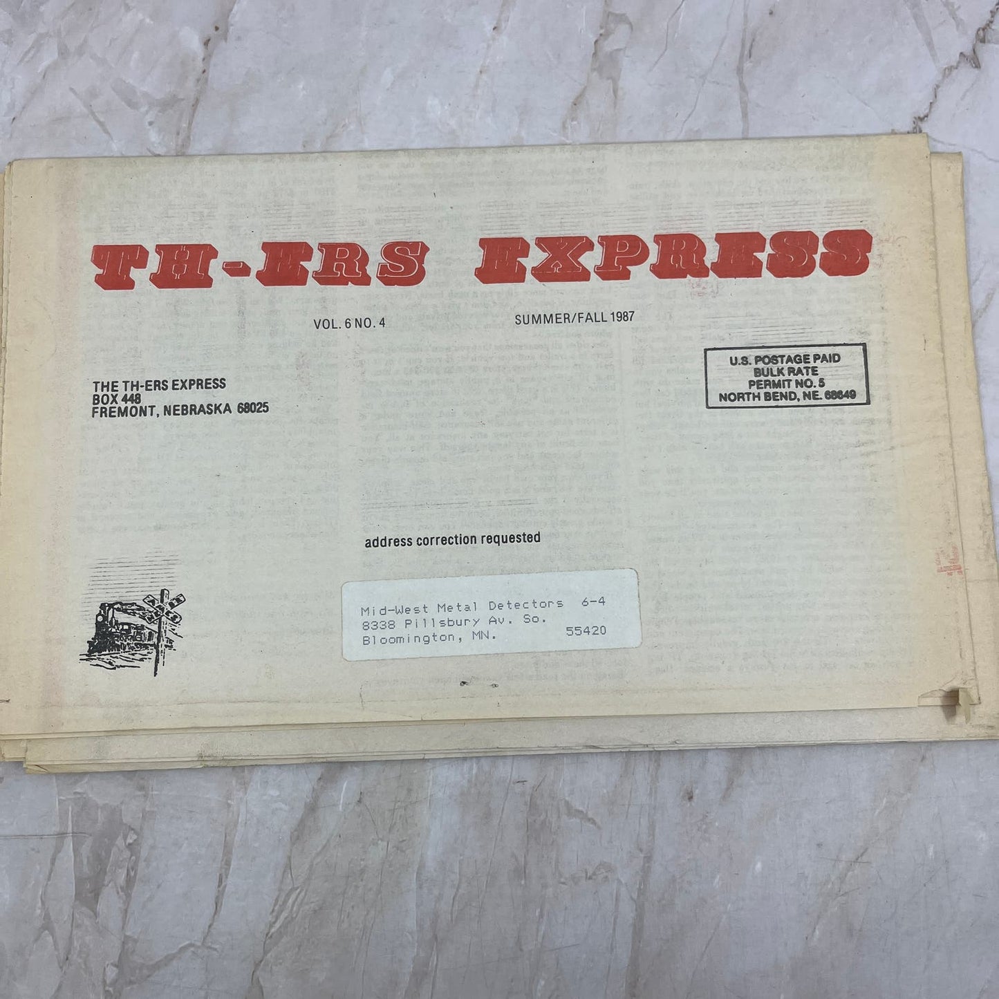 1987 Vol 6 No 4 TH-ers Express Treasure Hunting Newspaper Fremont NE M20