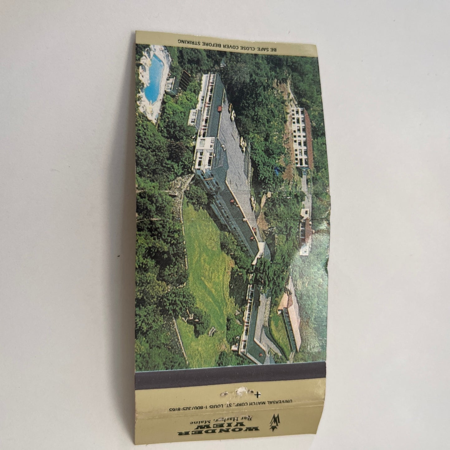 Wonder View Motor Lodge Bar Harbor ME Vintage Matchbook Cover TB8-MB-15