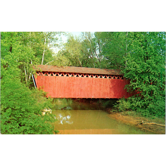 Indiana County, IN Thomas Covered Bridge Postcard PB10