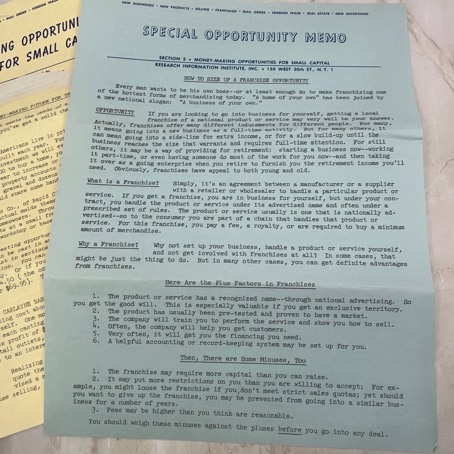 1959 Lot of Get Rich Quick Money Making Opportunity Junk Mail AE3