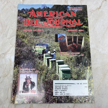 2001 Jan American Bee Journal Magazine Bees Beekeeping Honey M7