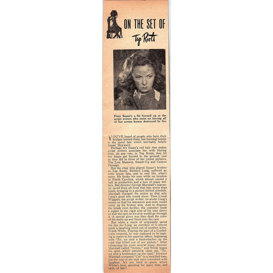 On the Set of Tap Roots Susan Hayward George Marshall 1948 Ad AF8-M4