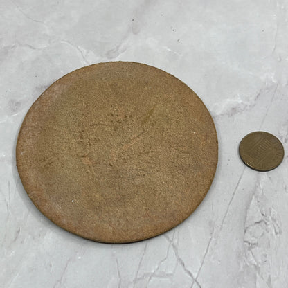 Vintage Original Handmade Leather Art Duck Medallion 3.25" SC1