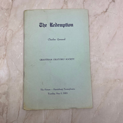 1953 The Redemption Program Charles Gounod Grantham Oratorio Society L4-3