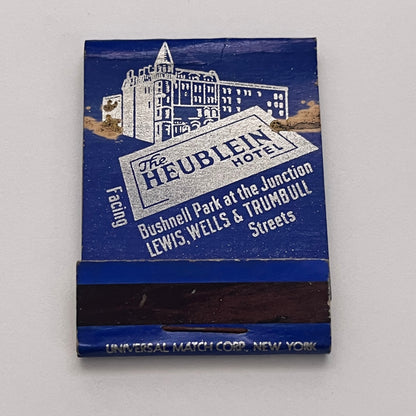 The Heublein Hotel Hartford CT Vintage Matchbook Cover TB8-MB-2