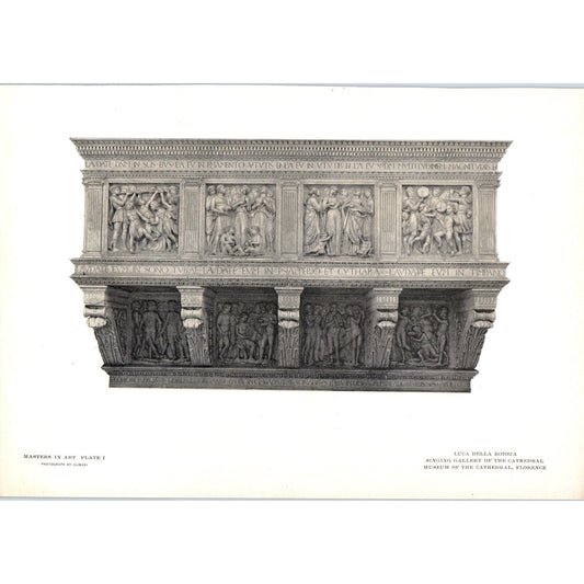 Singing Gallery of the Cathedral - Luca Della Robbia c1905 Art Print D12