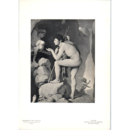 Oedipus and the Sphinx - Ingres c1905 Art Print D14