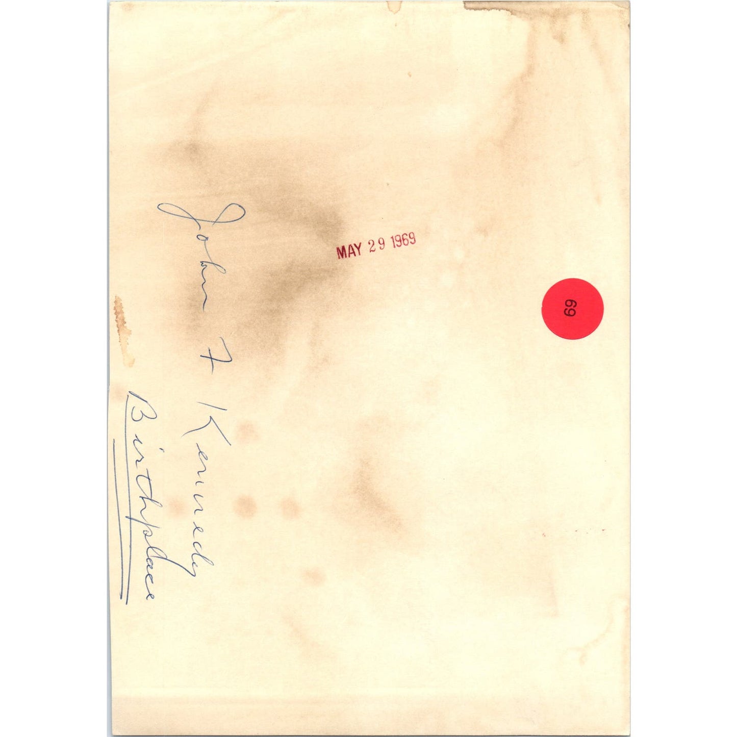 John F. Kennedy Birthplace Brookline 1969 6x9 Original Press Photo D1-P