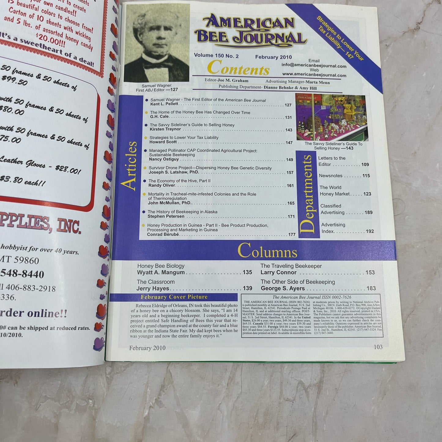 2010 Feb American Bee Journal Magazine Bees Beekeeping Honey M8